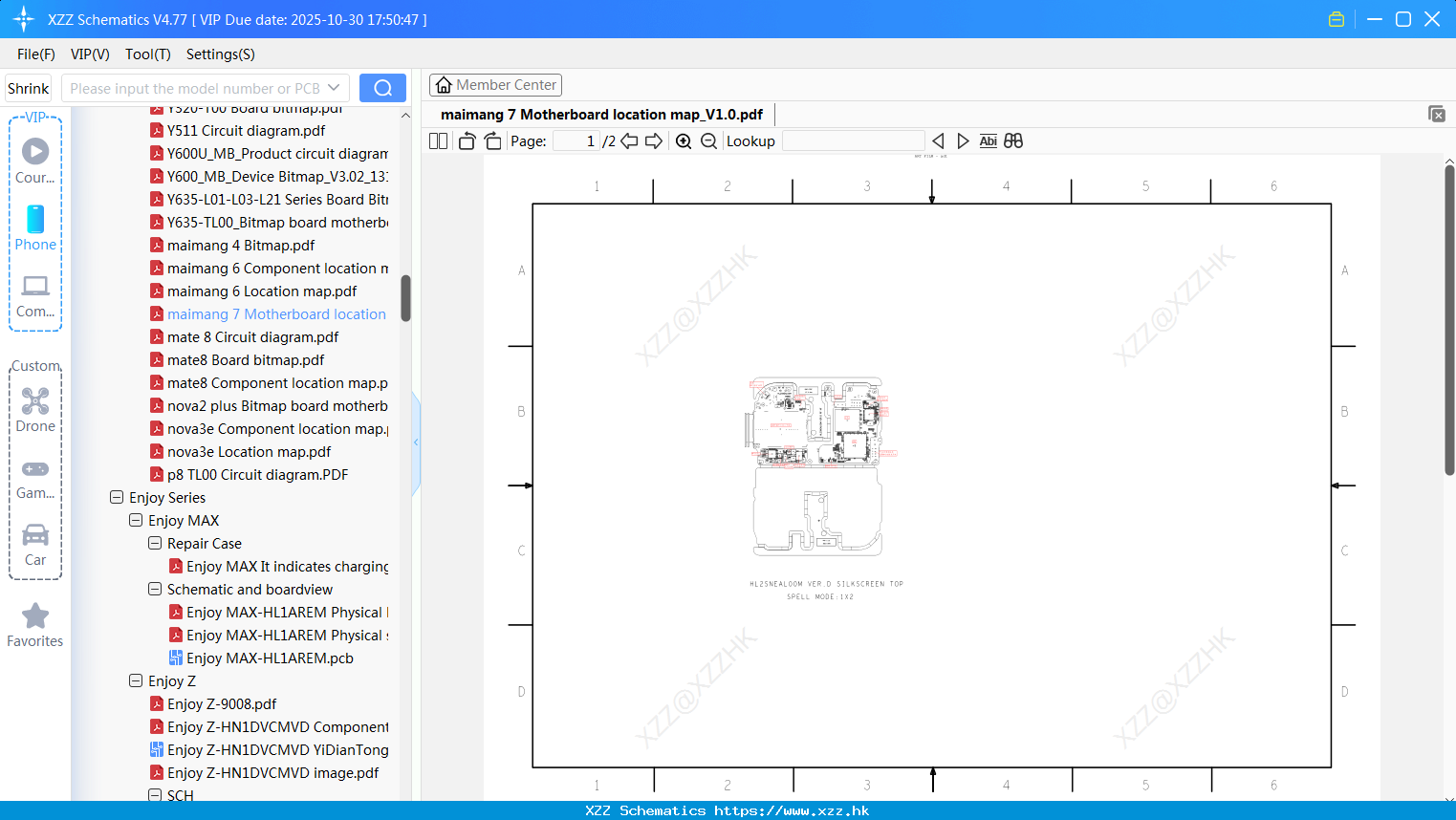 Huawei Maimang 7 Motherboard Location Map_V1.0